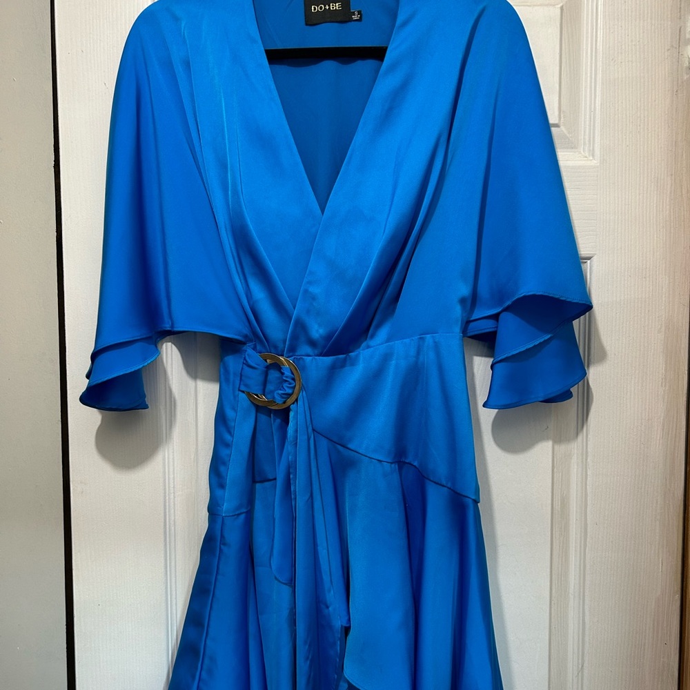 DO+BE Cobalt Wrap Romper with Buckle Tie